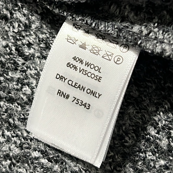 TAHARI womens plus size 3X heather grey open front wool blend longline vest NWT - Picture 5 of 8